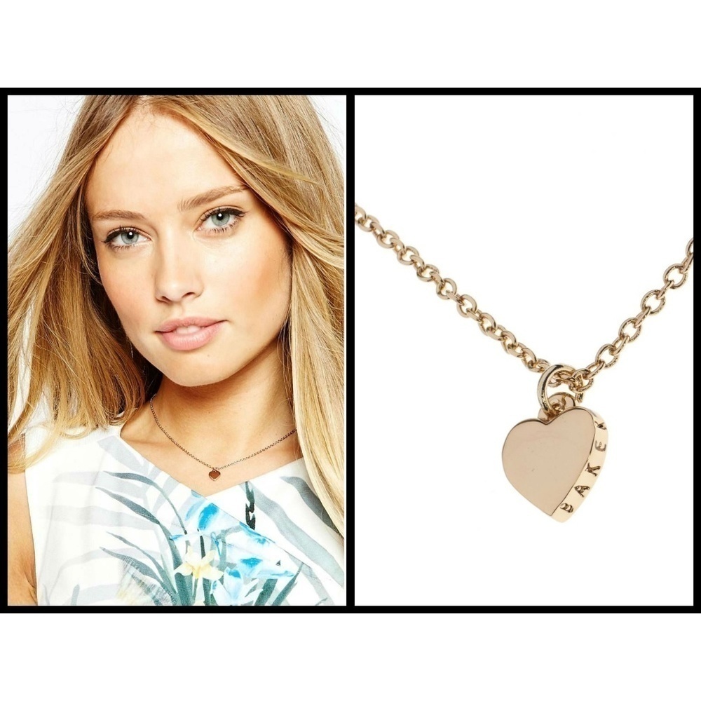 💕TED BAKER LONDON💕 Hara Tiny Heart Dainty Gold Necklace NWT